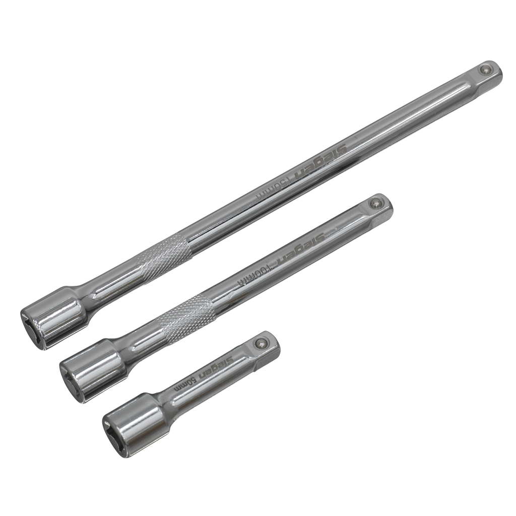 Siegen Extension Bar Set 1/4"Sq Drive 3pc S0718 - BostonPlates Autocare Centre