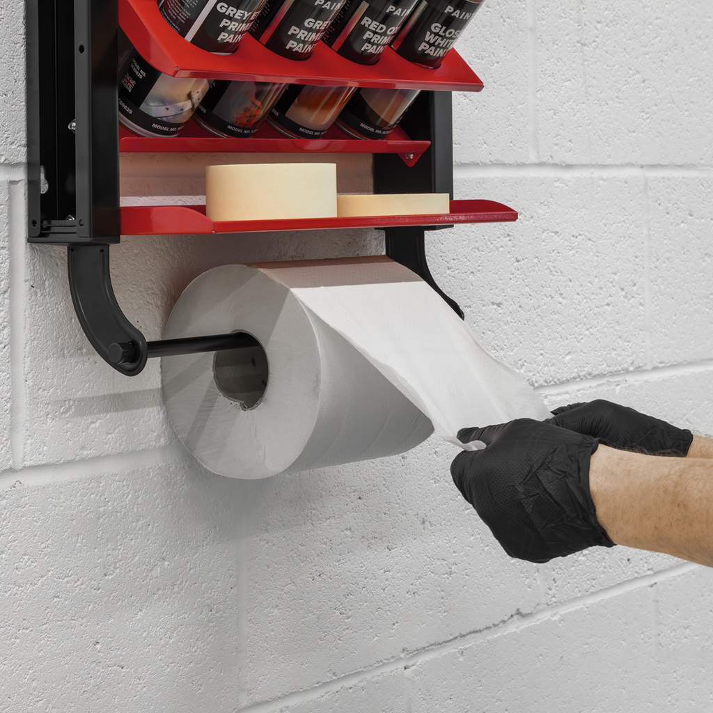 Sealey Spray Can Storage Rack with 8 Can Holders APSCR8 - BostonPlates Autocare Centre