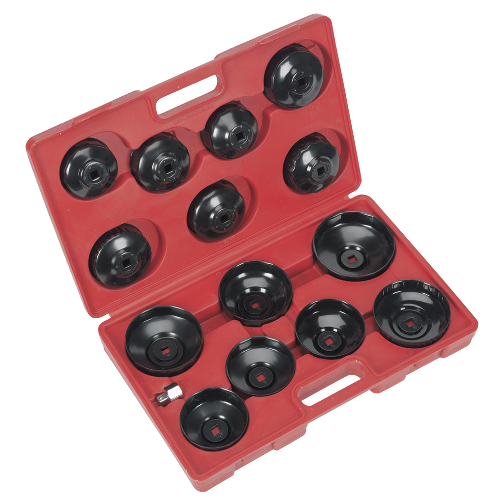 Sealey Oil Filter Cap Wrench Set 15pc VS7003 - BostonPlates Autocare Centre