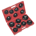 Sealey Oil Filter Cap Wrench Set 15pc VS7003 - BostonPlates Autocare Centre