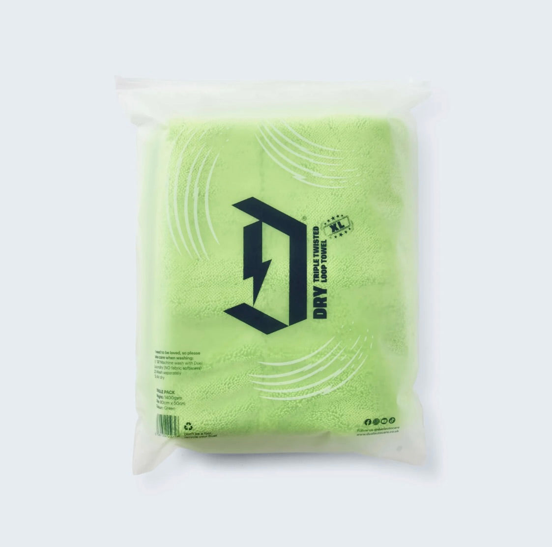 Duel Triple Twisted Loop Drying Towel 50cm x 80cm - BostonPlates Autocare Centre
