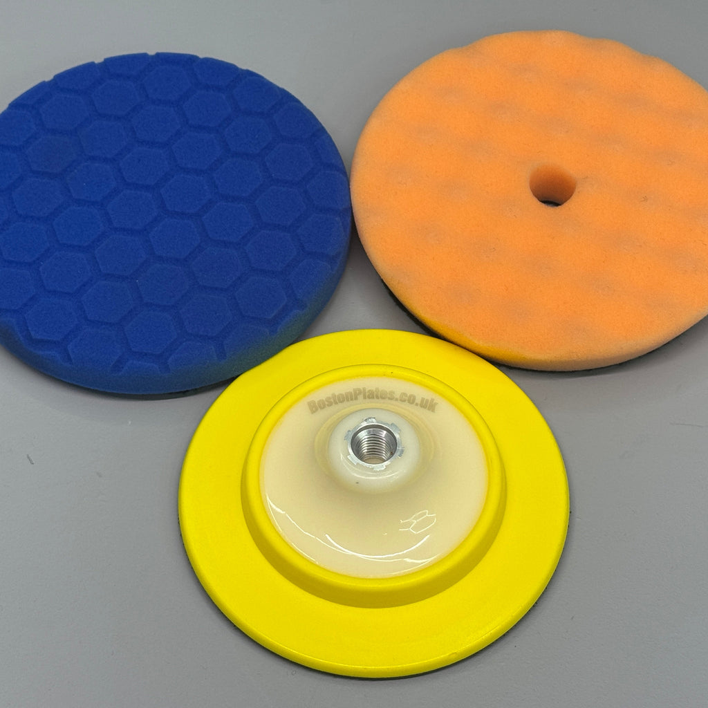6 Inch(150mm) Polisher Sander M14 Flexible Backing Pad with Hook and Loop - BostonPlates Autocare Centre