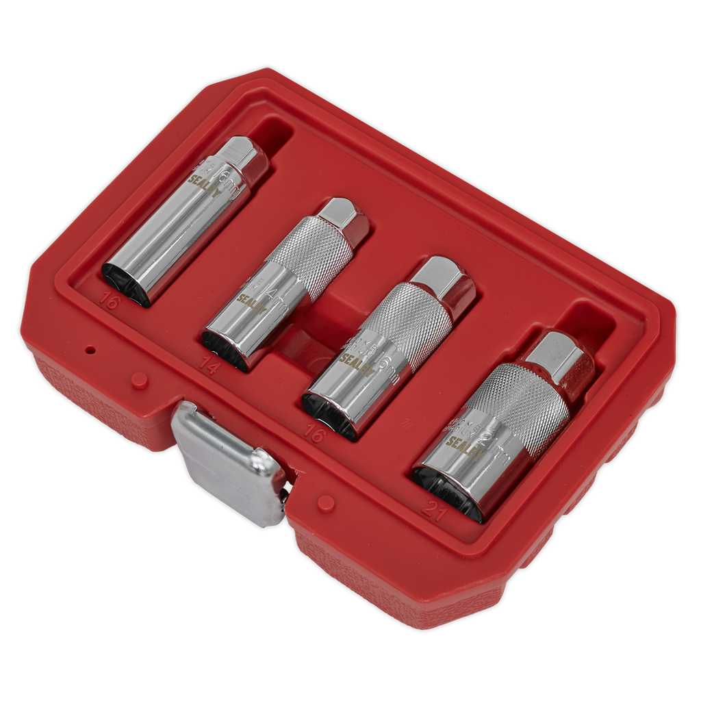 Sealey Spark Plug Socket Set 3/8"Sq Drive 4pc AK6556 - BostonPlates Autocare Centre