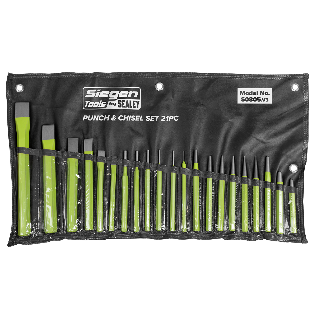 Siegen Punch & Chisel Set 21pc S0805 - BostonPlates Autocare Centre