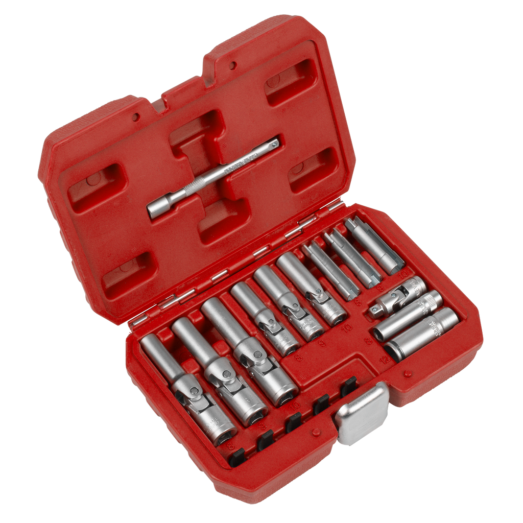 Sealey Glow Plug Socket Set 18pc 1/4"Sq & 3/8"Sq Drive SX4031 - BostonPlates Autocare Centre