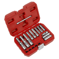 Sealey Glow Plug Socket Set 18pc 1/4"Sq & 3/8"Sq Drive SX4031 - BostonPlates Autocare Centre