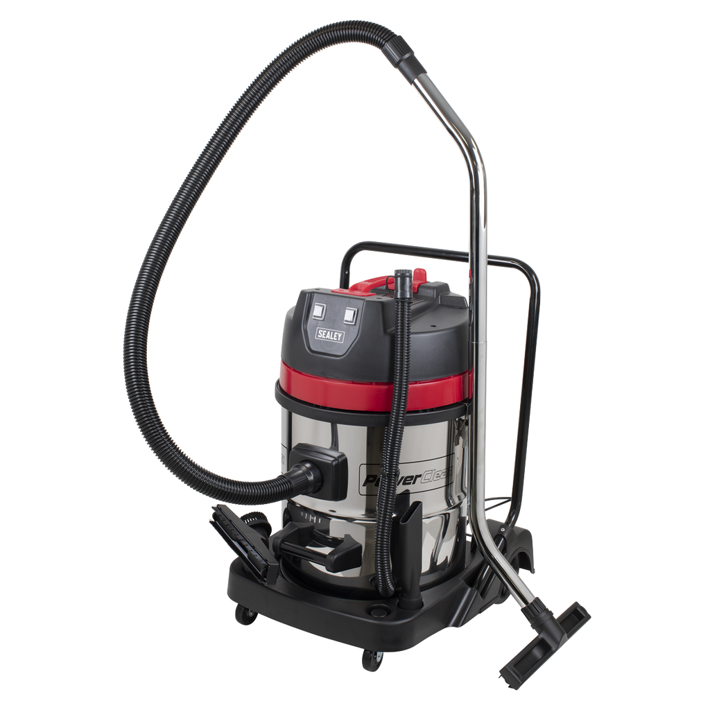 60L Vacuum Cleaner Wet & Dry with Stainless Steel Drum 2400W/230V PC460 - BostonPlates Autocare Centre