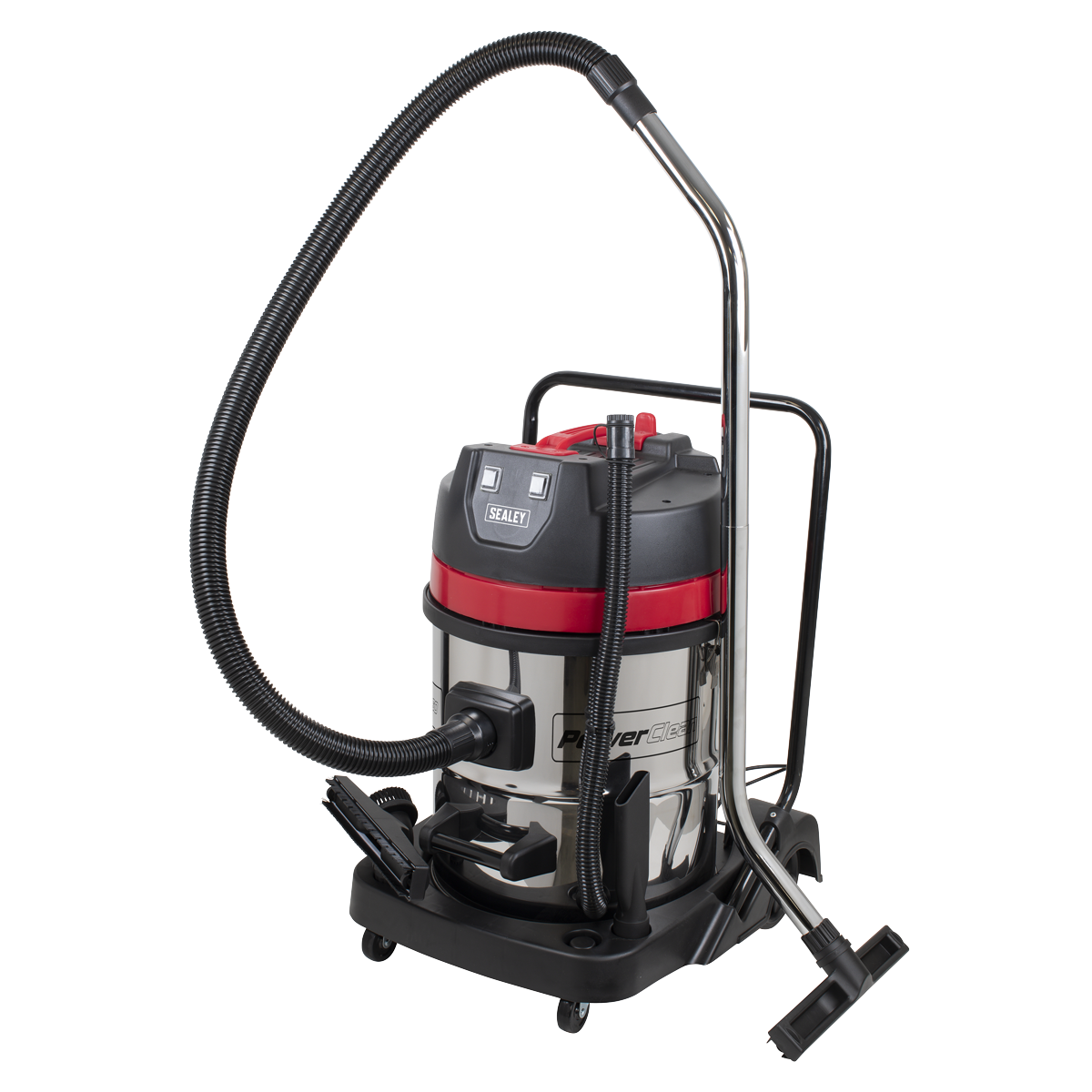 60L Vacuum Cleaner Wet & Dry with Stainless Steel Drum 2400W/230V PC460 - BostonPlates Autocare Centre