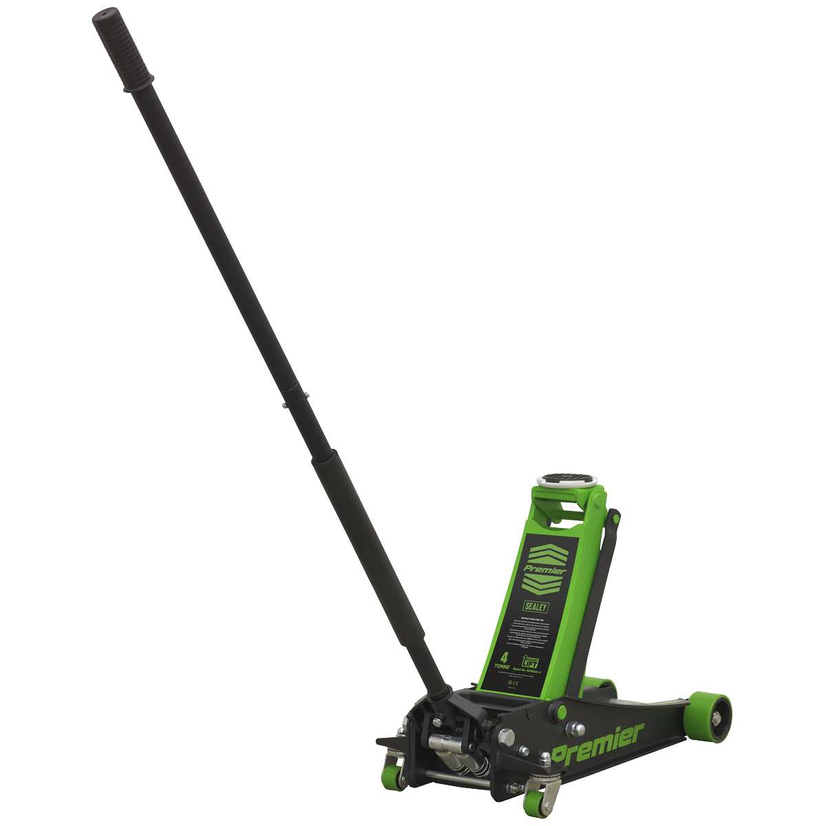 Premier Low Profile Trolley Jack with Rocket Lift 4 Tonne - Green 4040AG - BostonPlates Autocare Centre