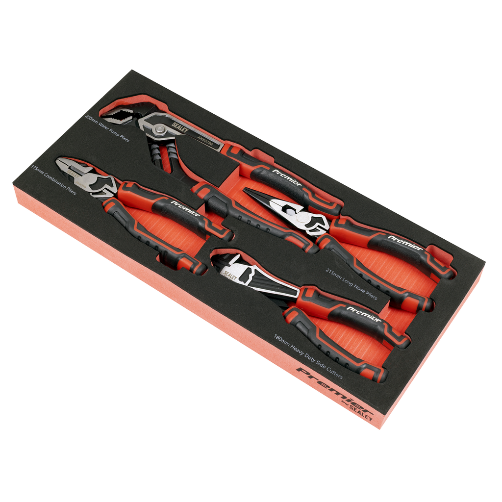 Sealey Premier Pliers Set with Tool Tray 4pc TBT56 - BostonPlates Autocare Centre