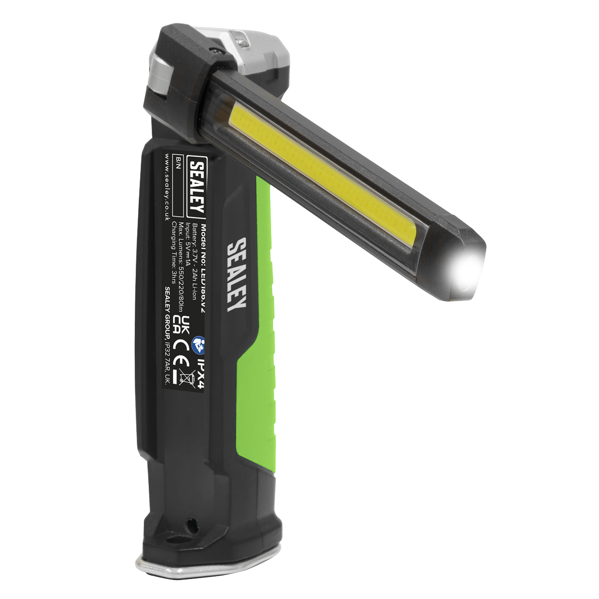 Sealey Rechargeable Slim Folding Inspection LED Light 6W COB 1W SMD LITHIUM ION LED186 - BostonPlates Autocare Centre