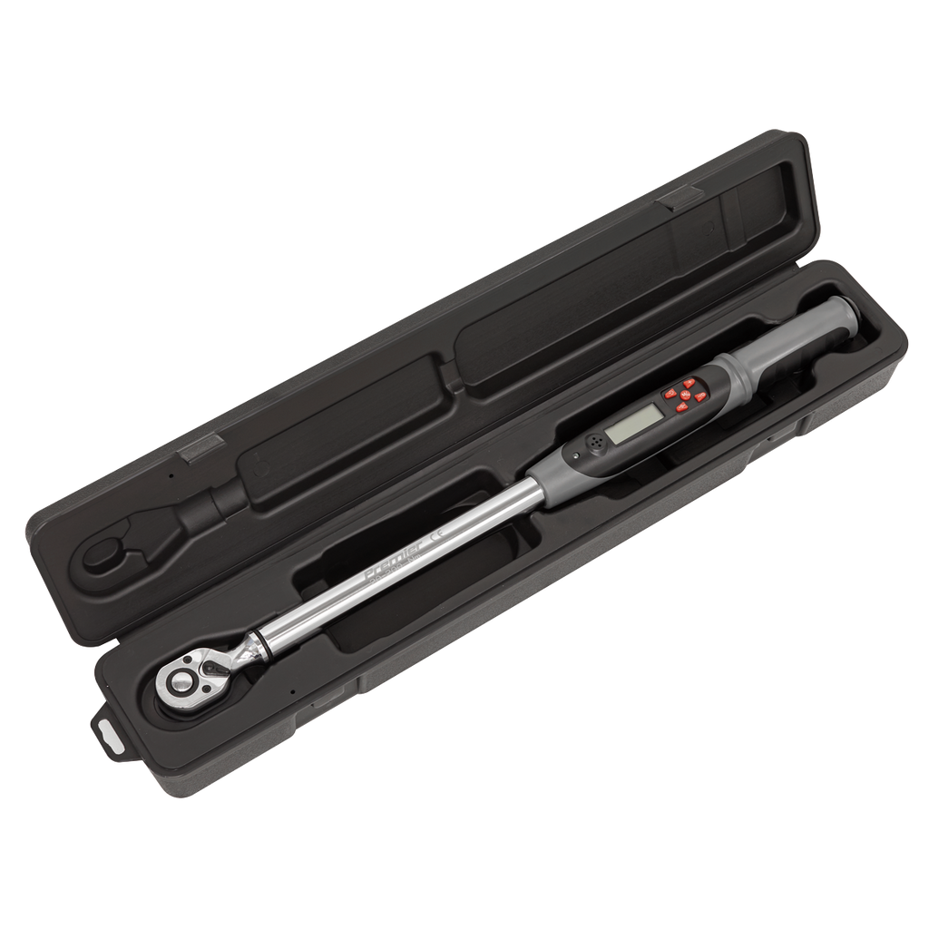 Sealey Premier Digital Torque Wrench with Angle Function 1/2"Sq Drive 20-200Nm STW306 - BostonPlates Autocare Centre