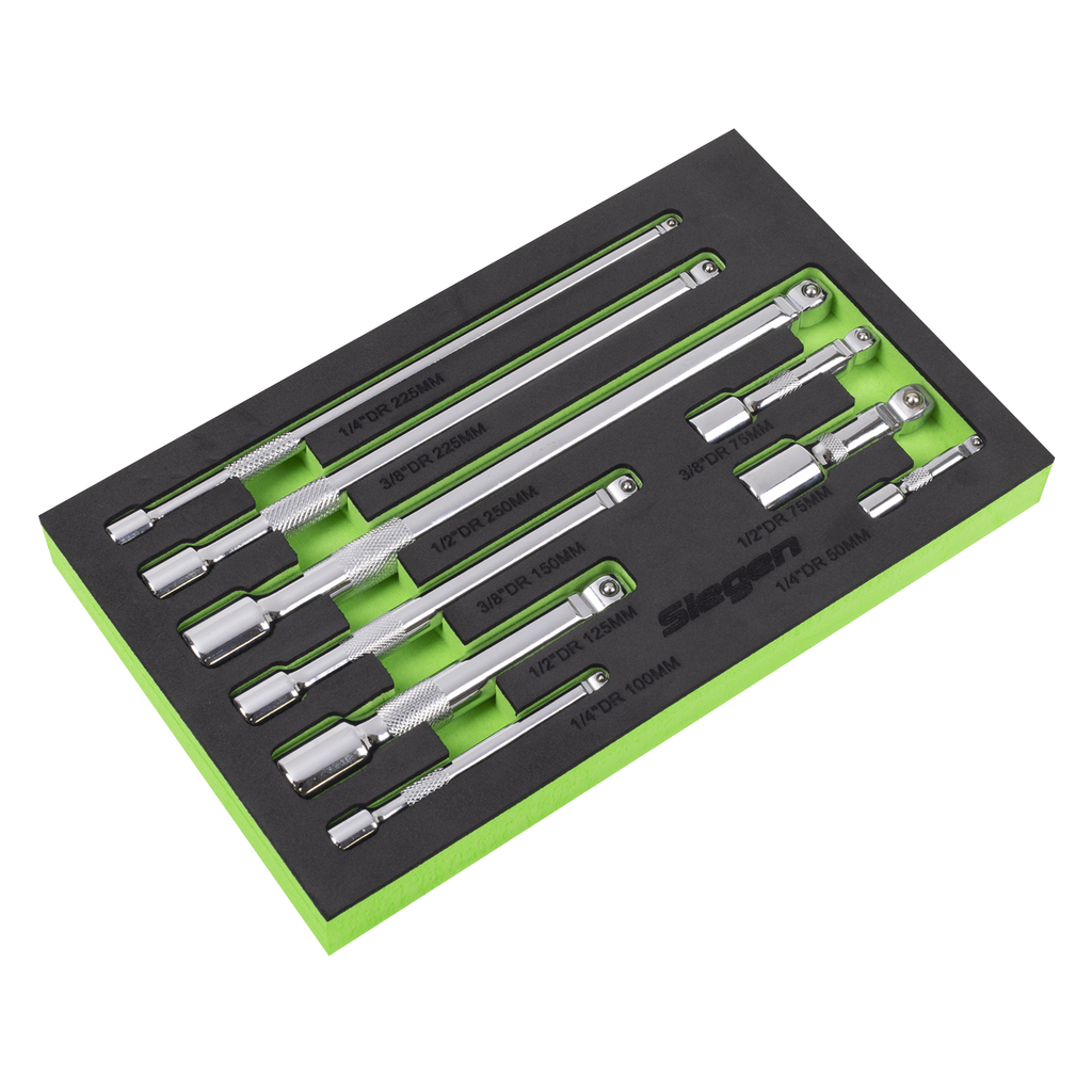 Siegen Extension Bar Set 1/4", 3/8" & 1/2"Sq Drive 9pc S01292 - BostonPlates Autocare Centre