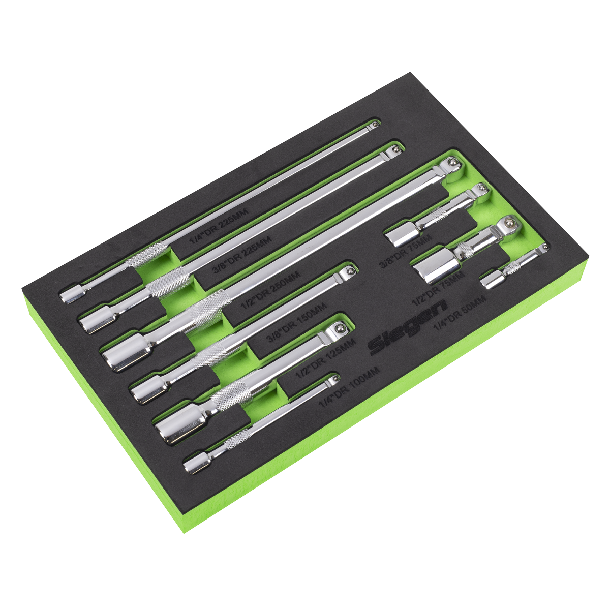 Siegen Extension Bar Set 1/4", 3/8" & 1/2"Sq Drive 9pc S01292 - BostonPlates Autocare Centre