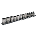 Sealey Premier Black Lock-On™ Socket Set 3/8"Sq Drive 12pc AK2741B - BostonPlates Autocare Centre