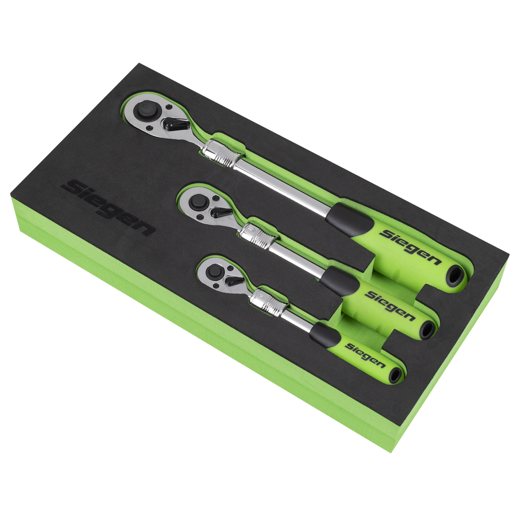 Siegen Extendable Ratchet Wrench Set 3pc S01285 - BostonPlates Autocare Centre