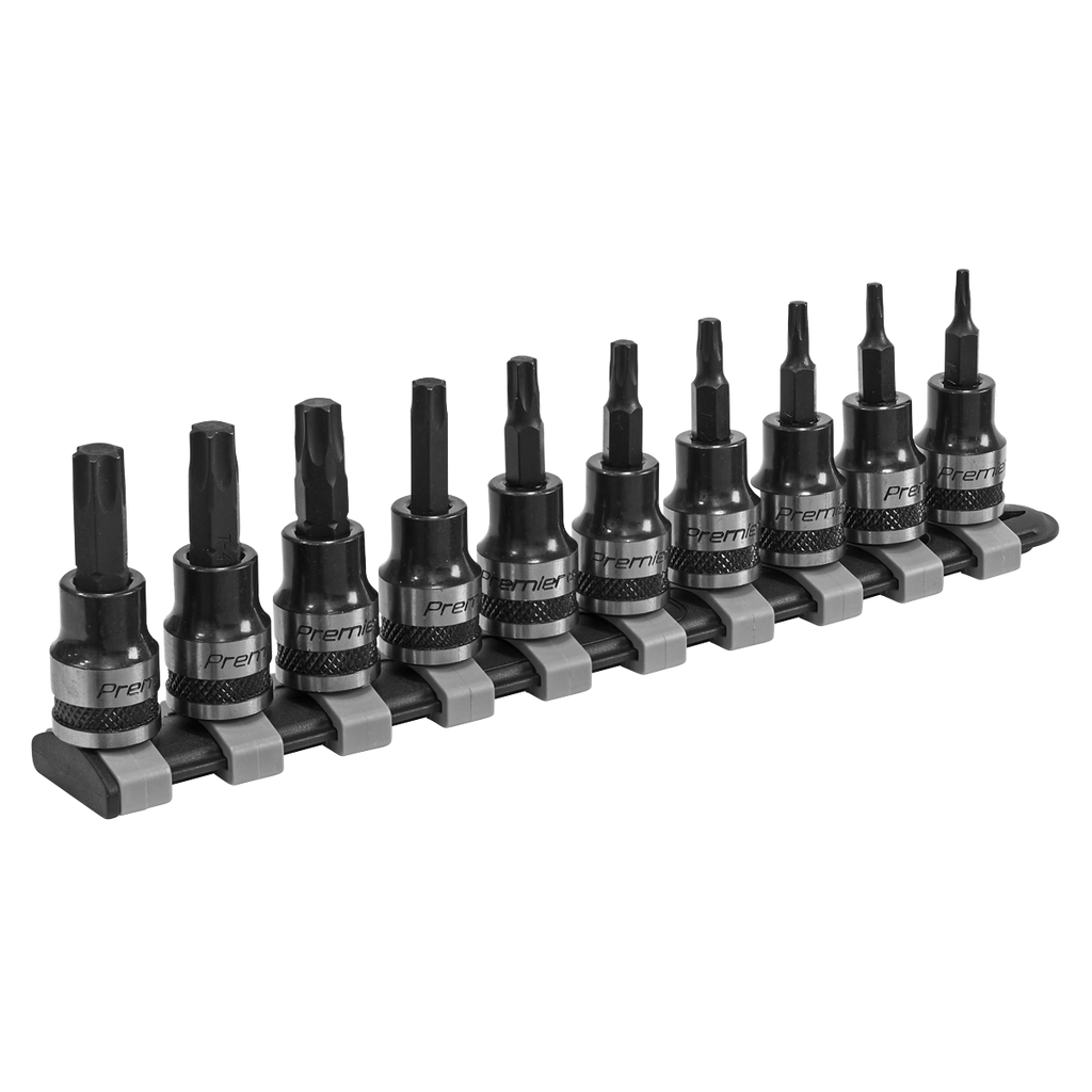 Sealey Premier Black TRX-Star* Socket Bit Set 3/8"Sq Drive 10pc AK6207B - BostonPlates Autocare Centre