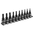 Sealey Premier Black TRX-Star* Socket Bit Set 3/8"Sq Drive 10pc AK6207B - BostonPlates Autocare Centre