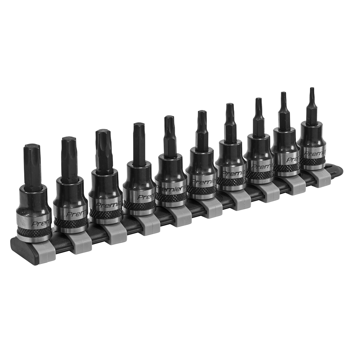 Sealey Premier Black TRX-Star* Socket Bit Set 3/8"Sq Drive 10pc AK6207B - BostonPlates Autocare Centre