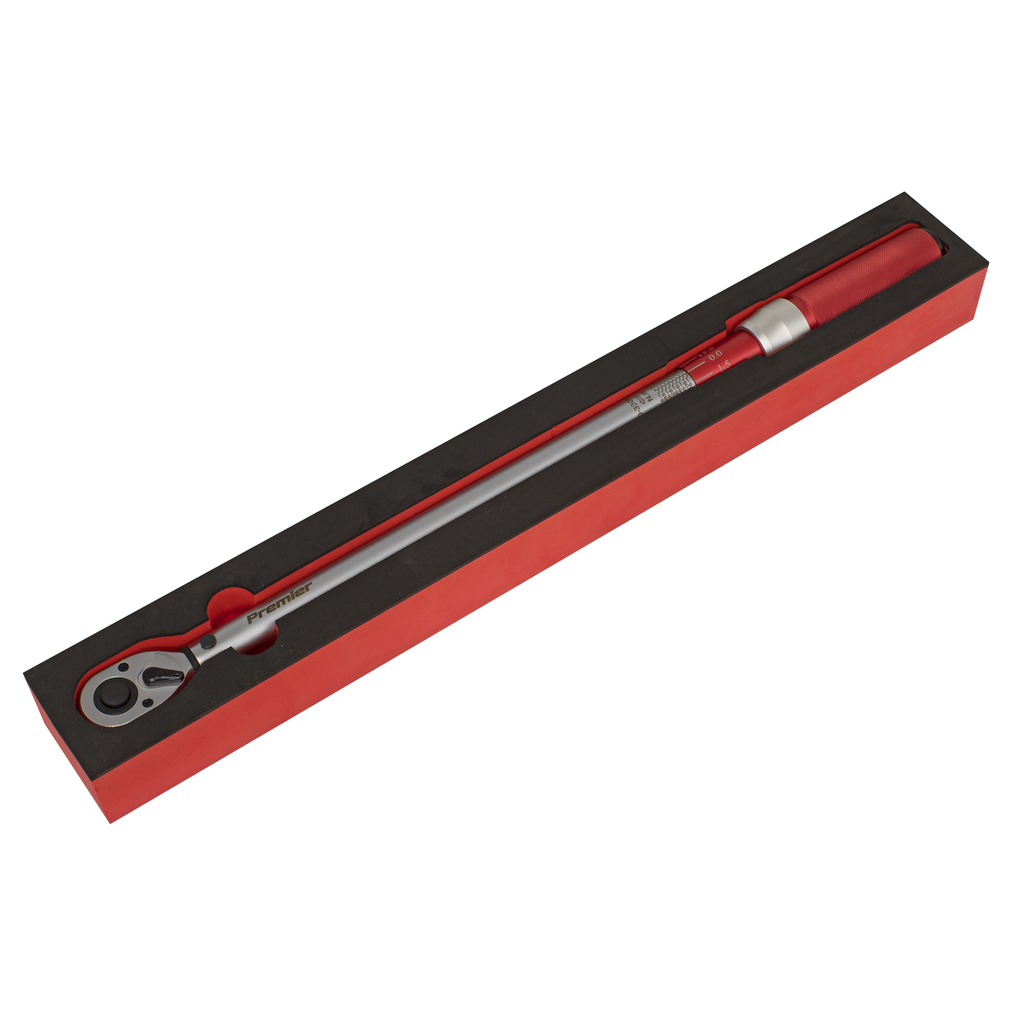 Sealey Premier Calibrated Micrometer Torque Wrench 1/2"Sq Drive 60-330Nm STW905 - BostonPlates Autocare Centre