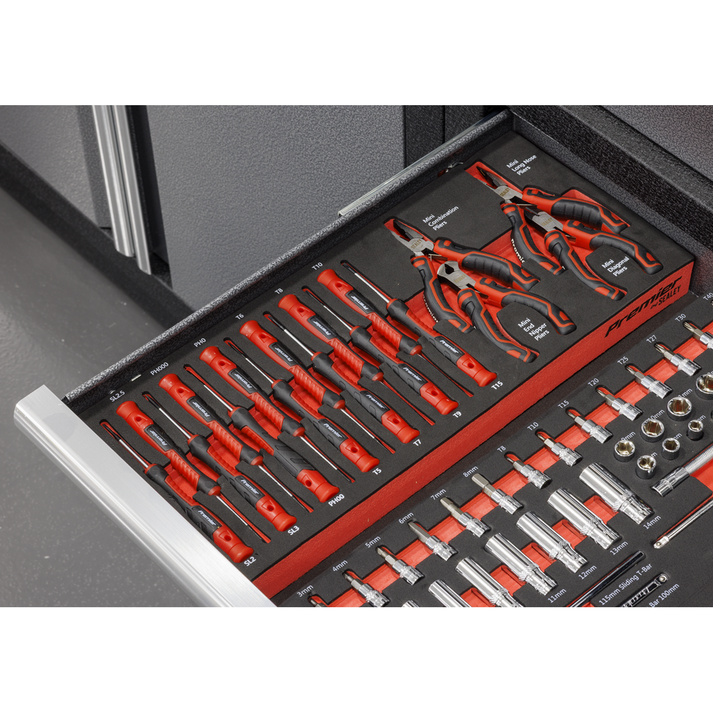 Sealey Premier Precision Screwdriver & Mini Pliers Set with Tool Tray 17pc TBT67 - BostonPlates Autocare Centre