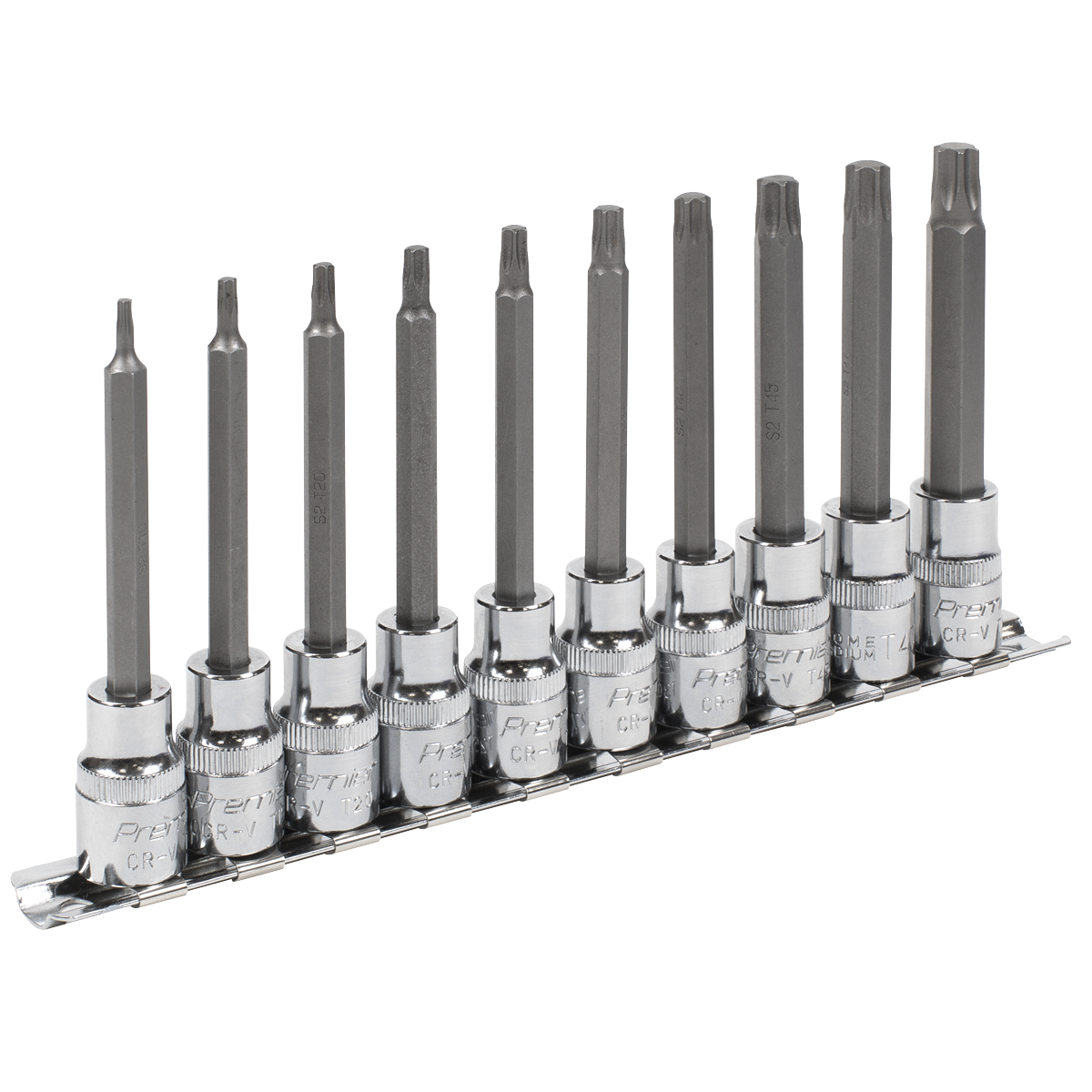 Premier TRX-Star* Socket Bit Set 3/8"Sq Drive 95mm 10pc AK6236 - BostonPlates Autocare Centre