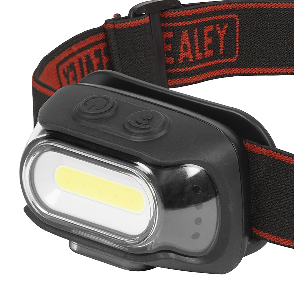 Sealey Rechargeable Head Torch with Auto-Sensor 8W COB LED HT08R - BostonPlates Autocare Centre