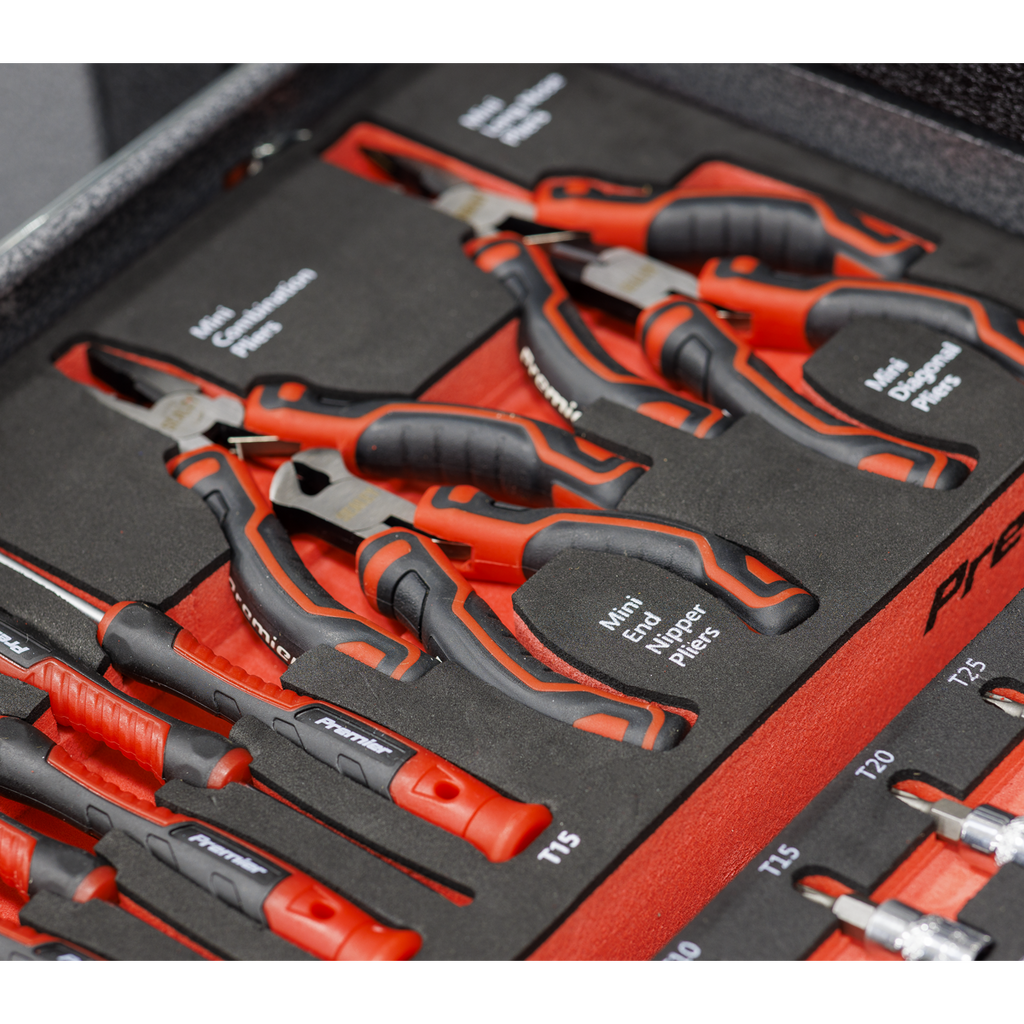 Sealey Premier Precision Screwdriver & Mini Pliers Set with Tool Tray 17pc TBT67 - BostonPlates Autocare Centre