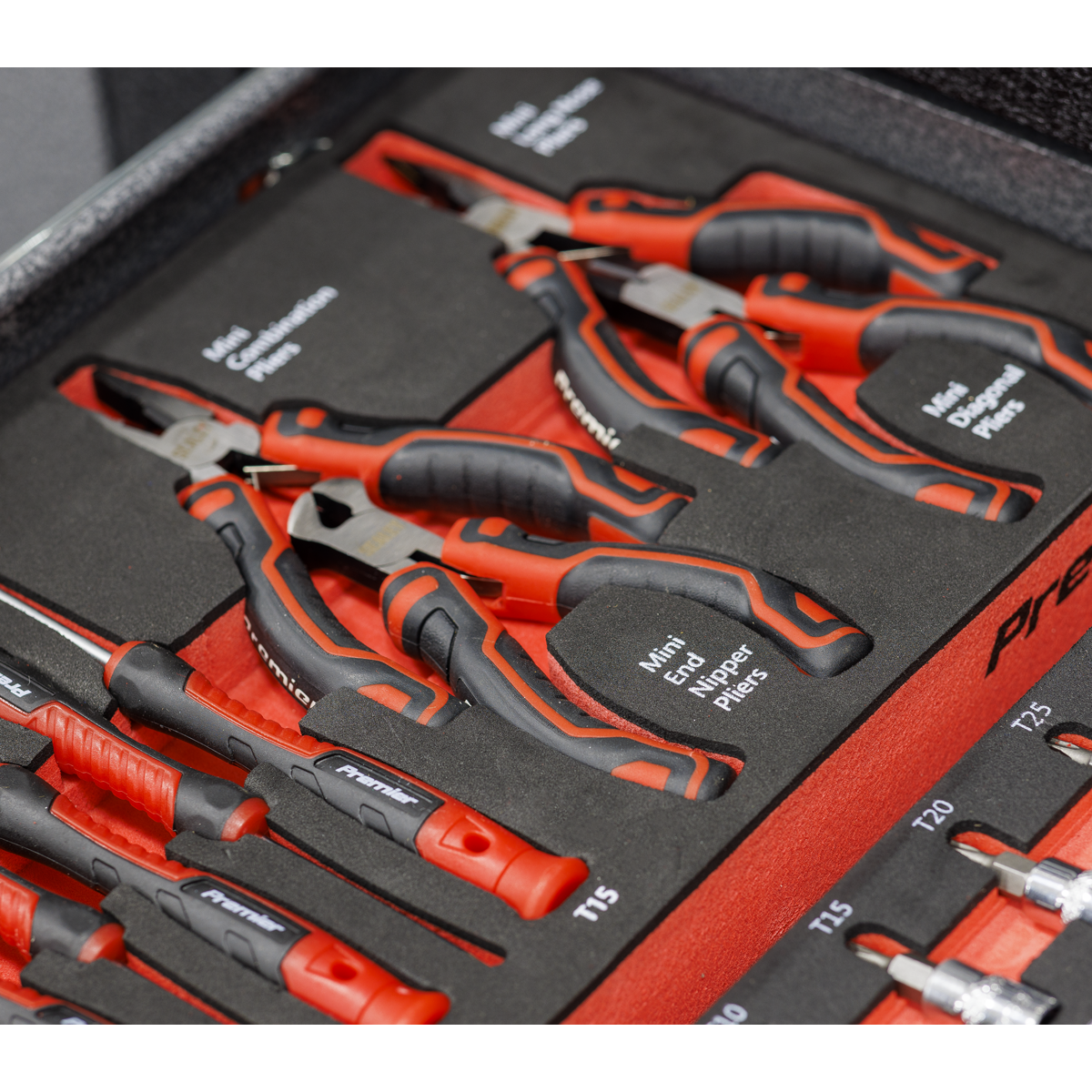 Sealey Premier Precision Screwdriver & Mini Pliers Set with Tool Tray 17pc TBT67 - BostonPlates Autocare Centre