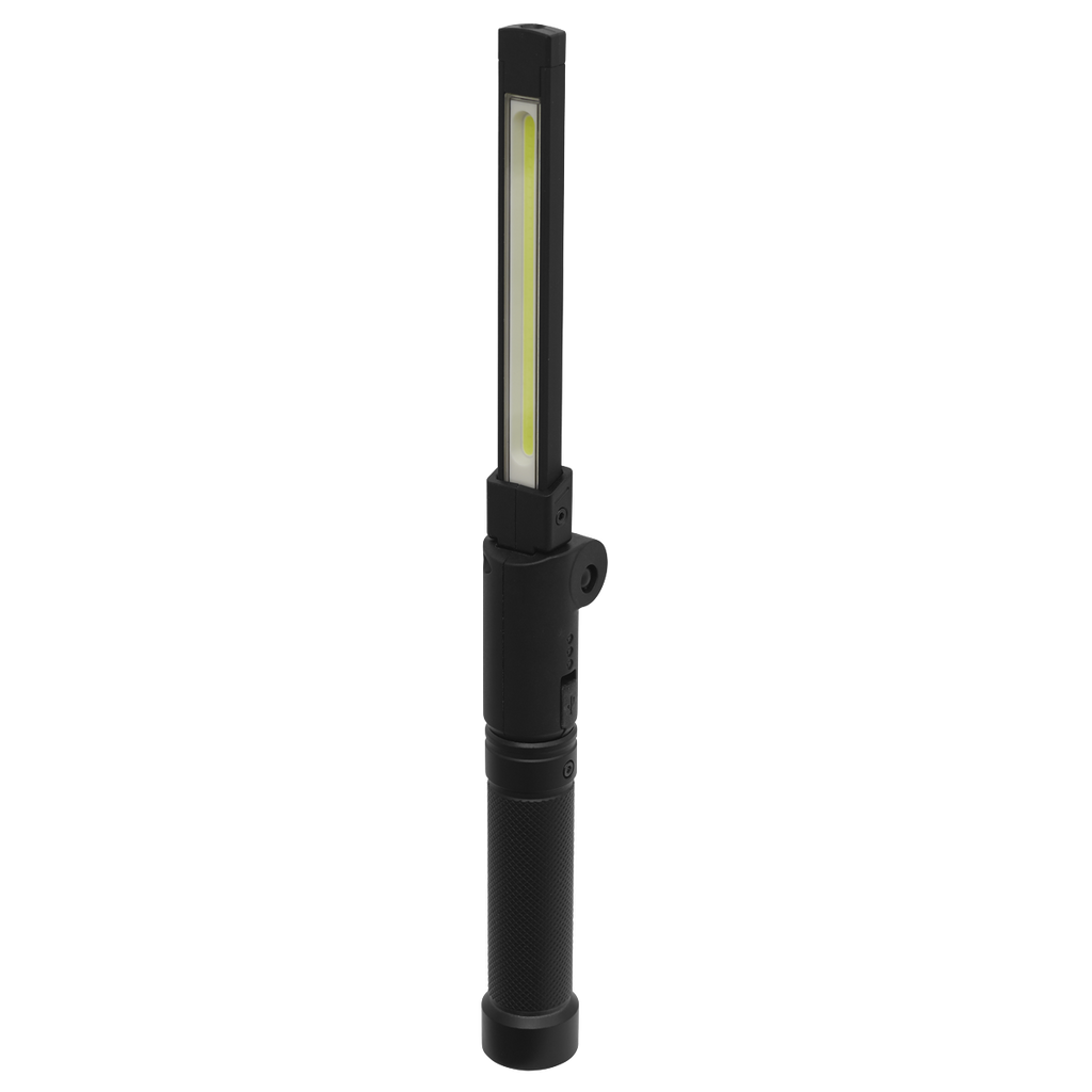 Sealey Rechargeable Aluminium Folding Pocket Light 2 COB & 1 SMD LED LED02G - BostonPlates Autocare Centre