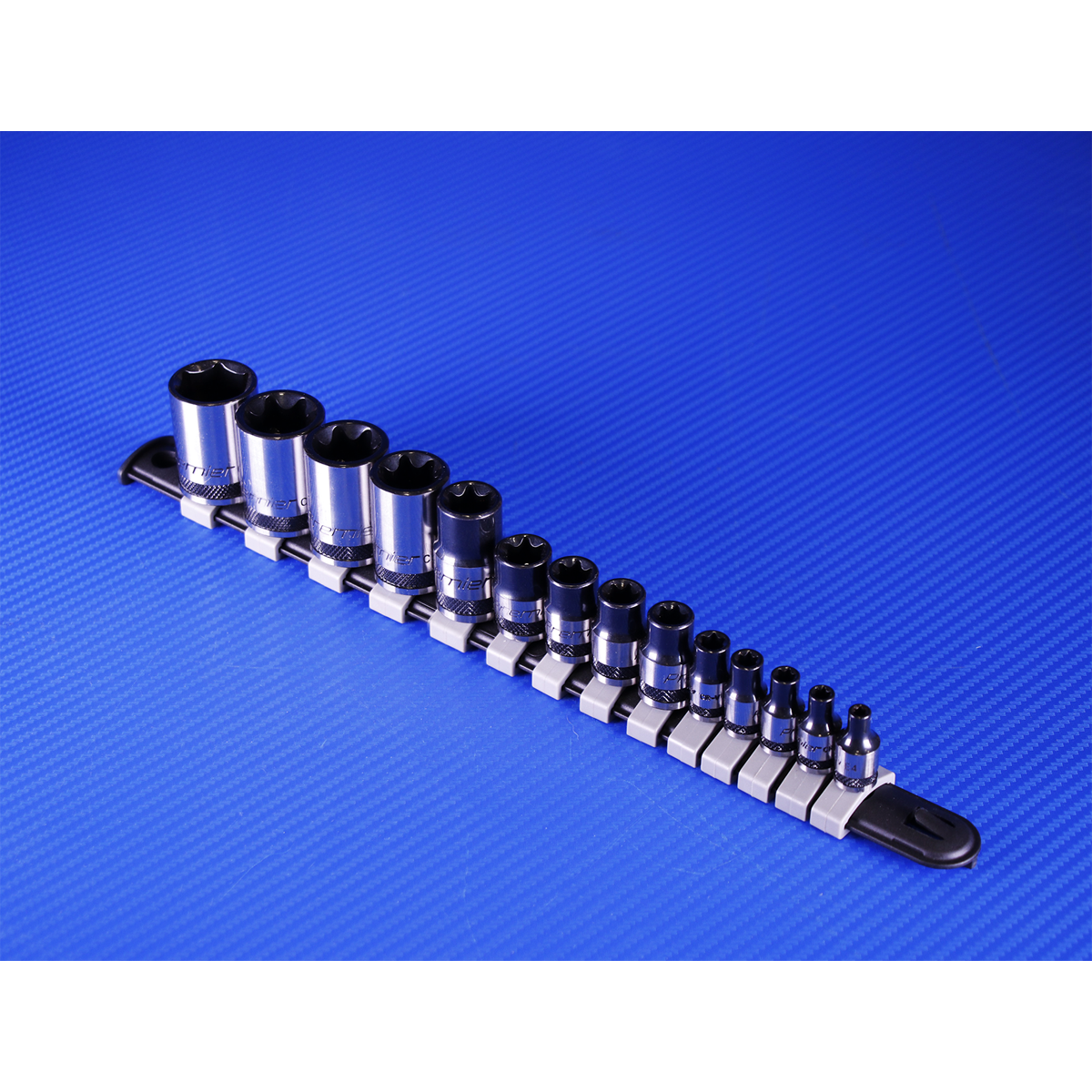 Sealey Premier Black TRX-Star* Socket Set 1/4", 3/8" & 1/2"Sq Drive E4-E24 14pc AK618B - BostonPlates Autocare Centre