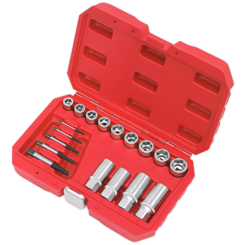 Sealey Premier Bolt, Stud & Screw Extractor Set 18pc AK751 - BostonPlates Autocare Centre