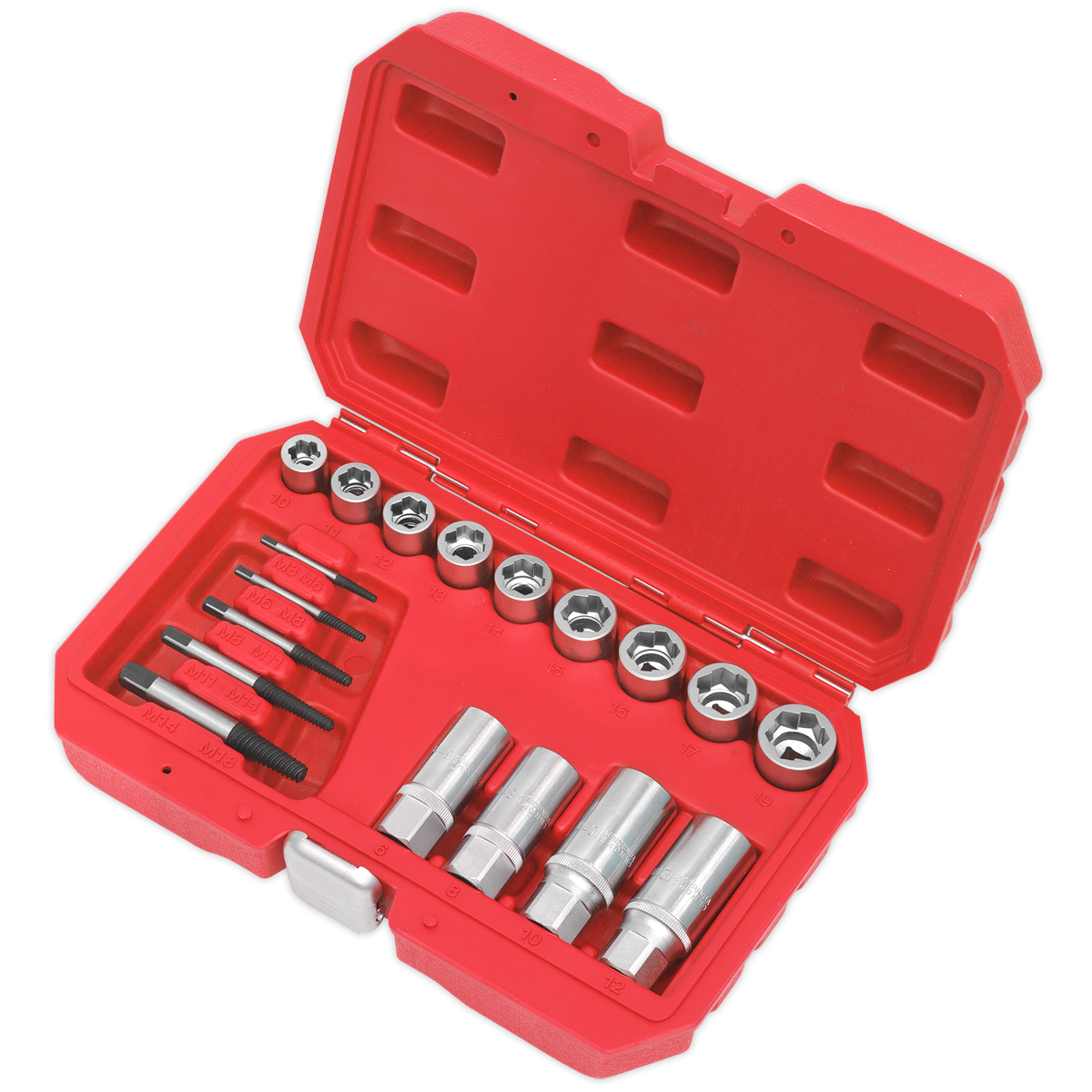 Sealey Premier Bolt, Stud & Screw Extractor Set 18pc AK751 - BostonPlates Autocare Centre