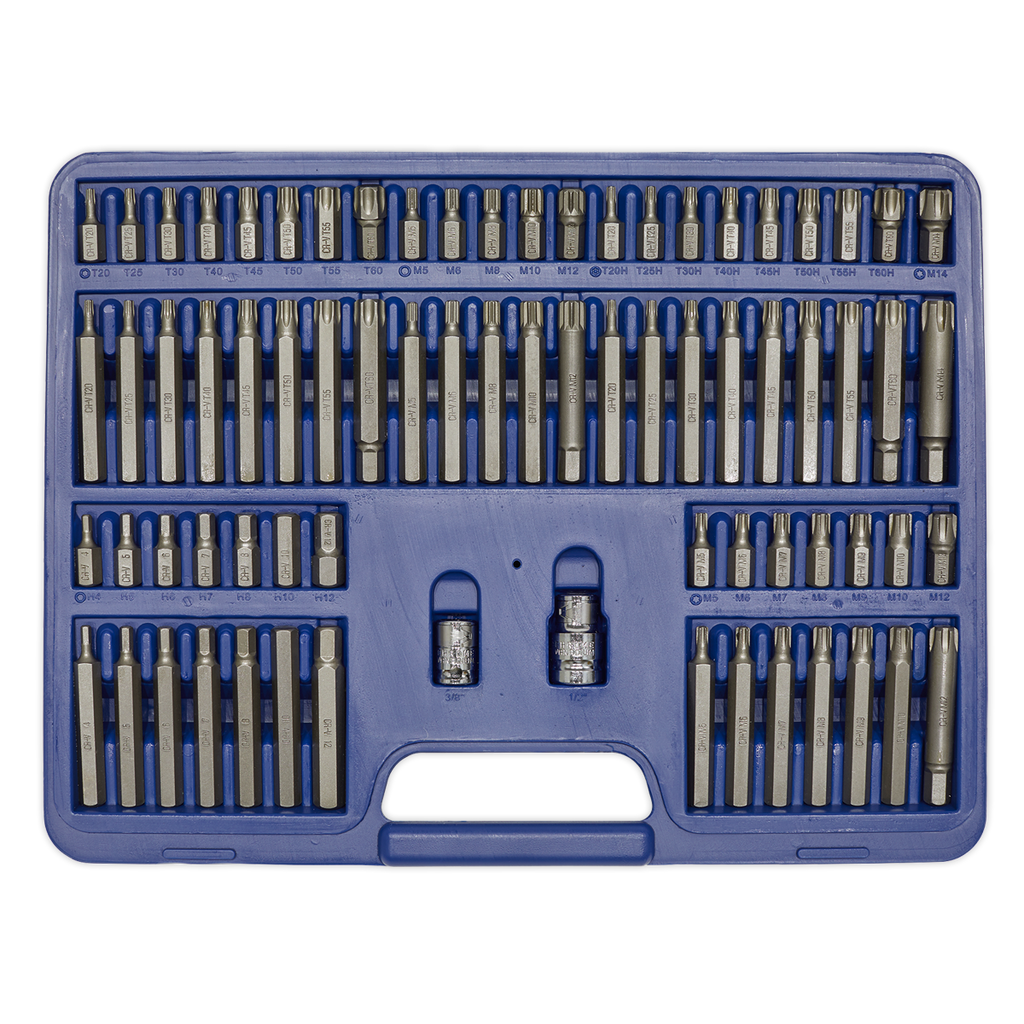 Sealey Premier Hex/Ribe/Spline Bit Set 3/8" & 1/2"Sq Drive AK21974 - BostonPlates Autocare Centre