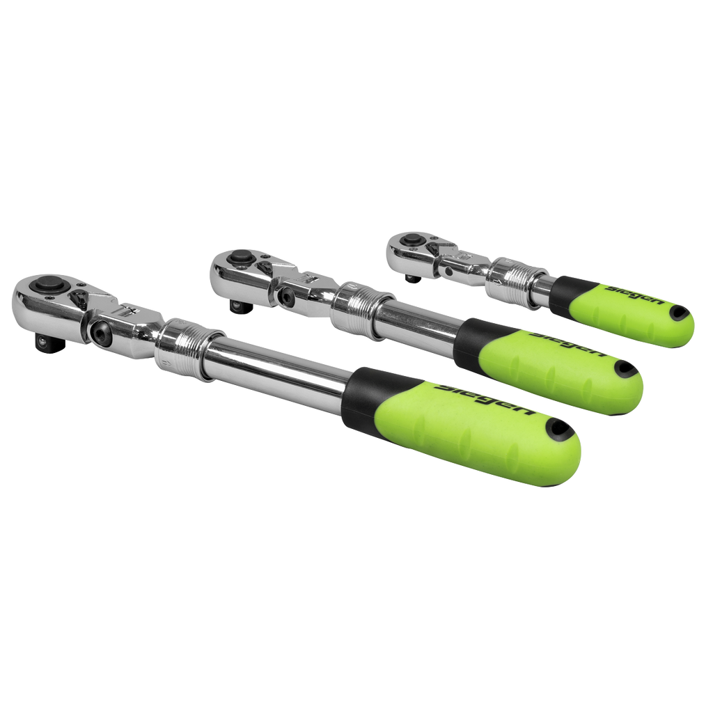 Siegen Extendable Flexi-Head Ratchet Wrench Set 3pc S01297 - BostonPlates Autocare Centre