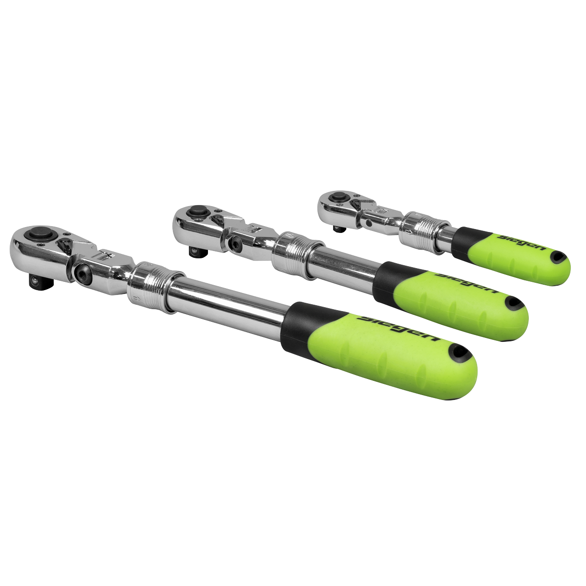 Siegen Extendable Flexi-Head Ratchet Wrench Set 3pc S01297 - BostonPlates Autocare Centre