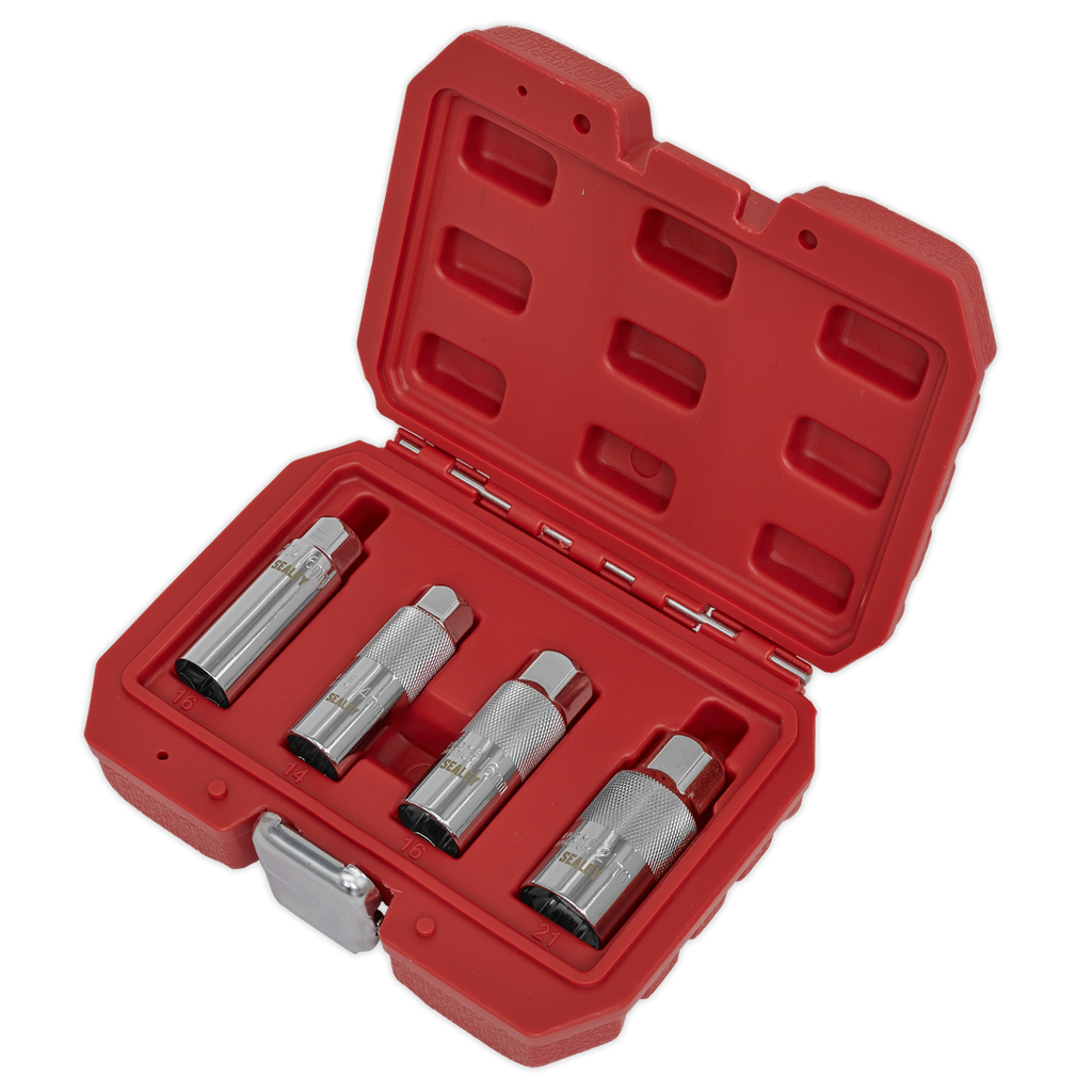 Sealey Spark Plug Socket Set 3/8"Sq Drive 4pc AK6556 - BostonPlates Autocare Centre