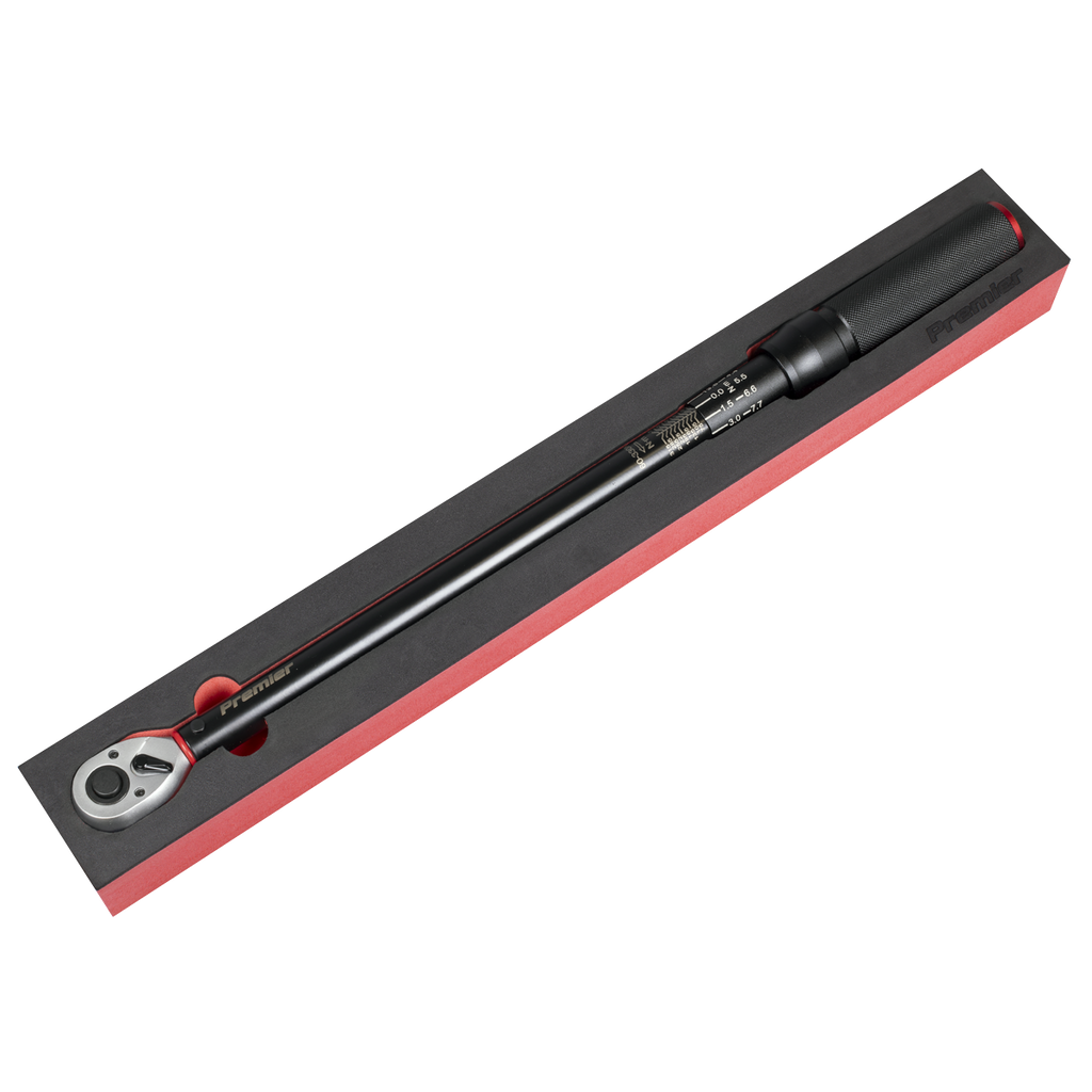 Premier Black Torque Wrench Micrometer 1/2"Sq Drive Calibrated 60-330Nm STW905B - BostonPlates Autocare Centre