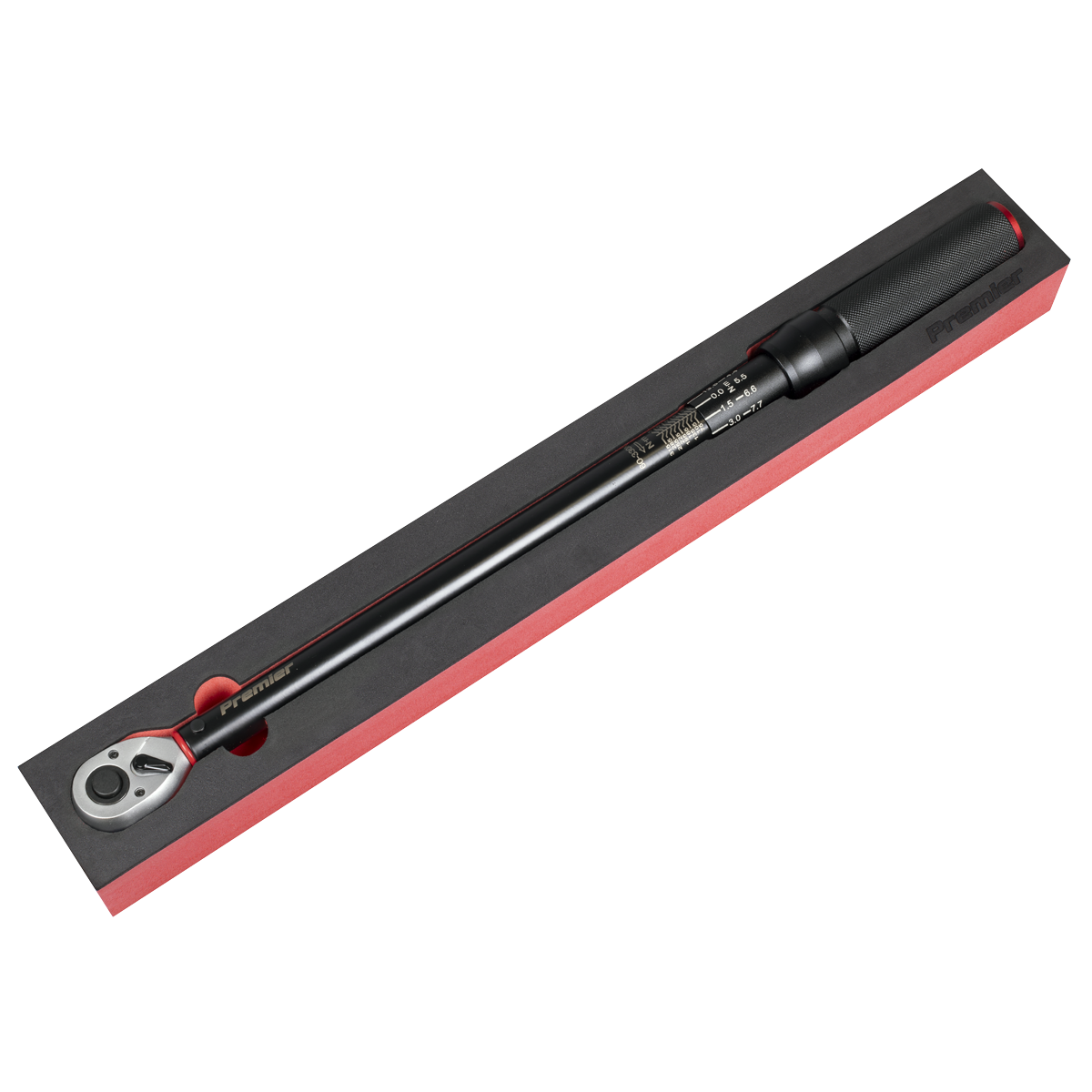 Premier Black Torque Wrench Micrometer 1/2"Sq Drive Calibrated 60-330Nm STW905B - BostonPlates Autocare Centre