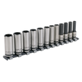 Sealey Premier Black Deep Lock-On™ Socket Set 3/8"Sq Drive 12pc AK2744B - BostonPlates Autocare Centre