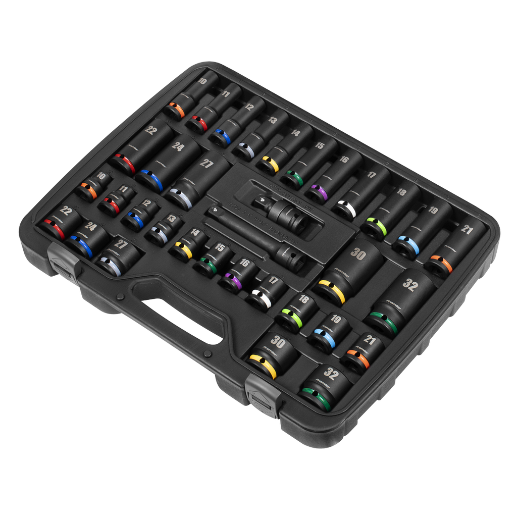 Premier Impact Socket Set 1/2"Sq Drive 34pc AK5635M - BostonPlates Autocare Centre