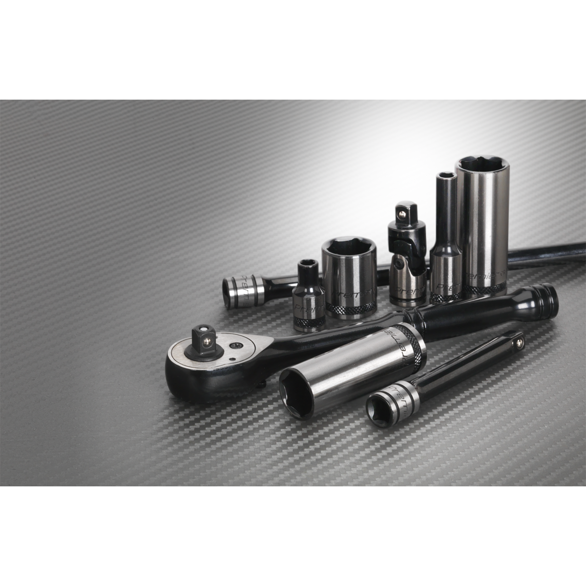 Sealey Premier Black Socket Set 1/4"Sq Drive 32pc AK7970 - BostonPlates Autocare Centre