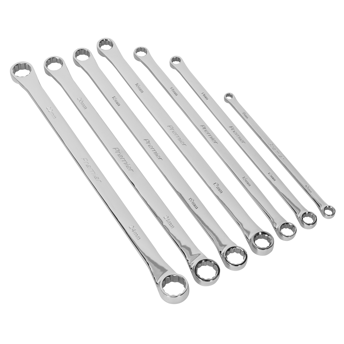 Sealey Premier Extra-Long Double End Ring Spanner Set 7pc AK6311 - BostonPlates Autocare Centre