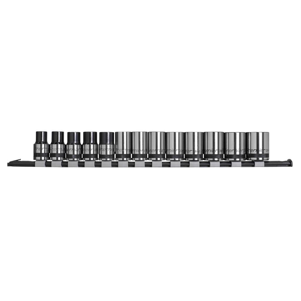 Sealey Premier Black Socket Set 1/2"Sq Drive 13pc AK7994 - BostonPlates Autocare Centre