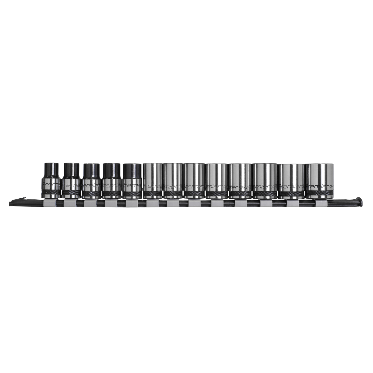 Sealey Premier Black Socket Set 1/2"Sq Drive 13pc AK7994 - BostonPlates Autocare Centre