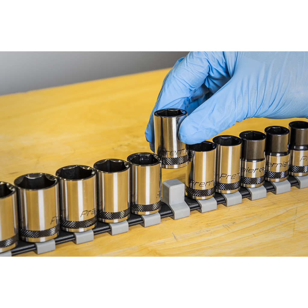 Sealey Premier Black Deep Socket Set 1/2"Sq Drive 13pc AK7995 - BostonPlates Autocare Centre