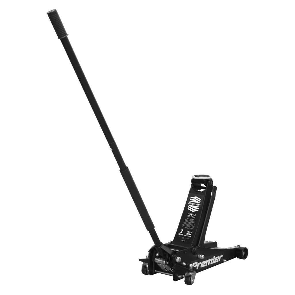 COMING SOON WIN  2x Premier Low Profile Trolley Jack with Rocket Lift 3 Tonne - Black 3040AB worth over £360
