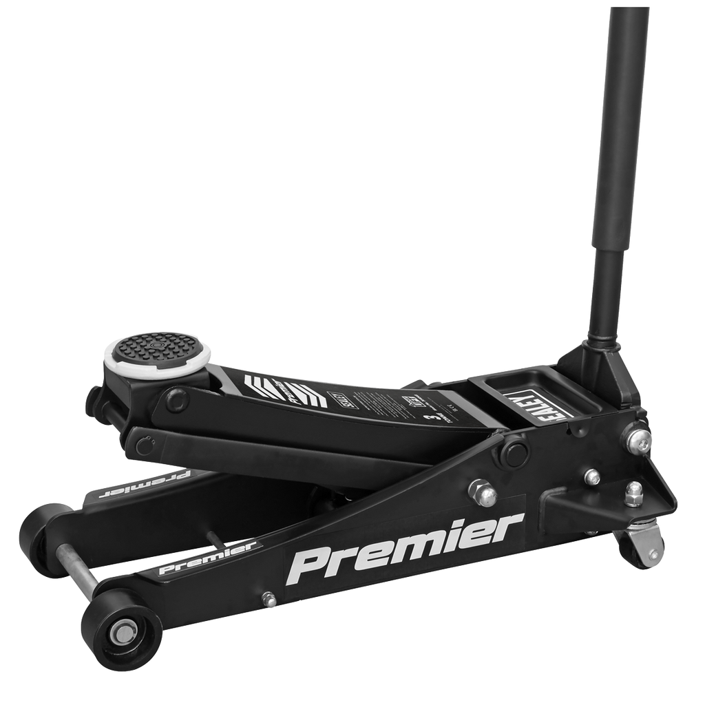 COMING SOON WIN  2x Premier Low Profile Trolley Jack with Rocket Lift 3 Tonne - Black 3040AB worth over £360