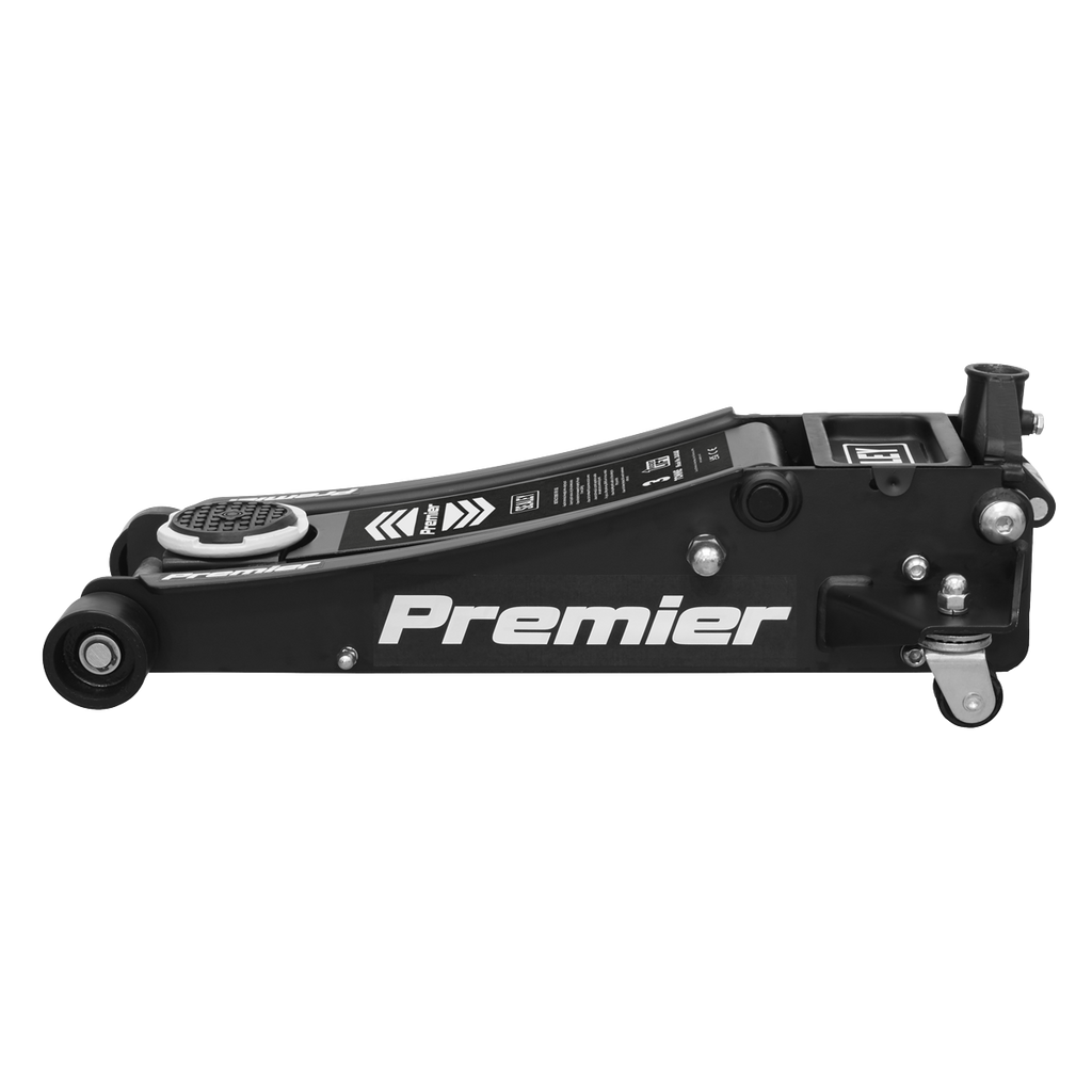 COMING SOON WIN  2x Premier Low Profile Trolley Jack with Rocket Lift 3 Tonne - Black 3040AB worth over £360