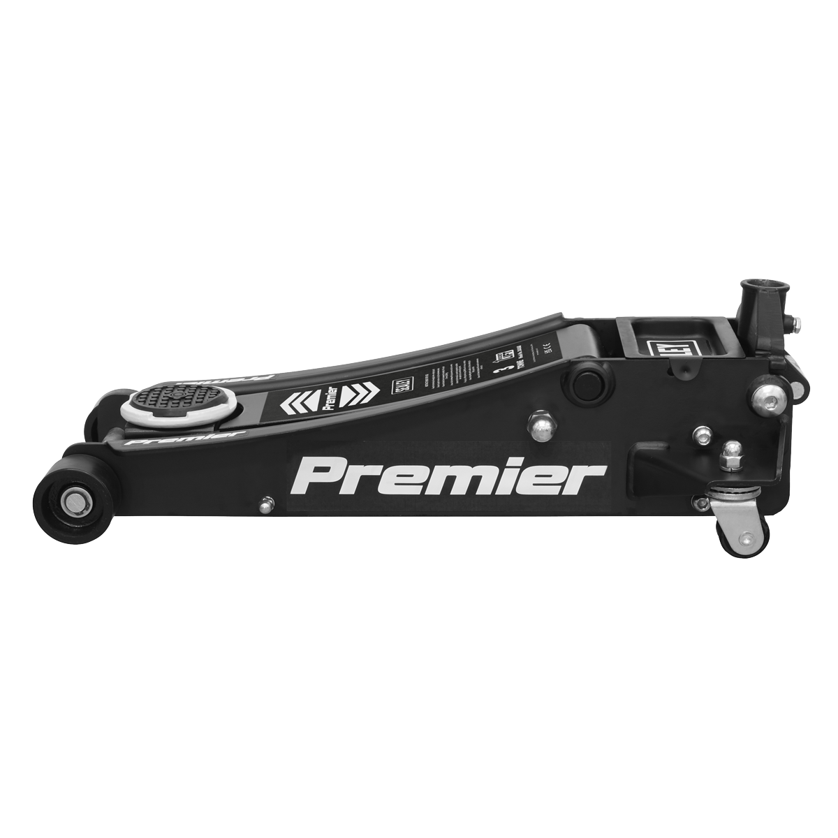 COMING SOON WIN  2x Premier Low Profile Trolley Jack with Rocket Lift 3 Tonne - Black 3040AB worth over £360